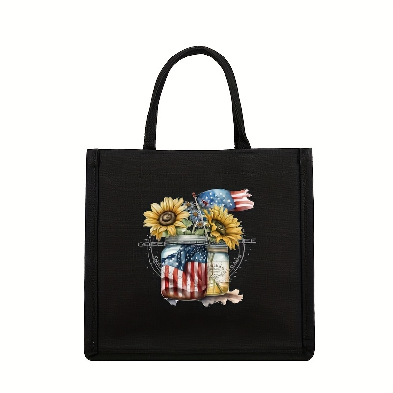 National Flag Sunflower Iron On Patches For Clothing Pillow Bag