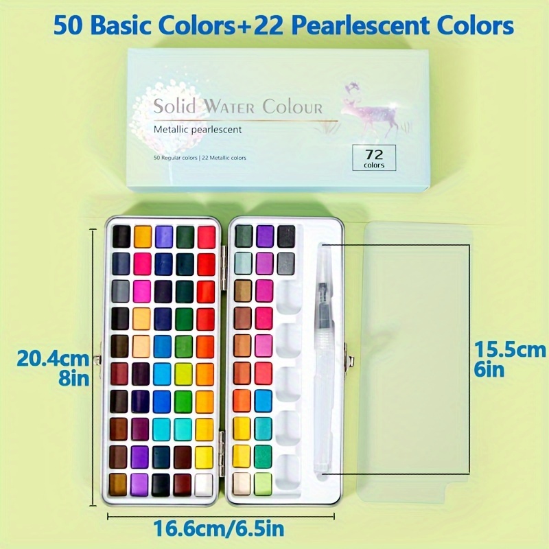 Water Paint Set 50/72/100 Watercolor Pigments With - Temu