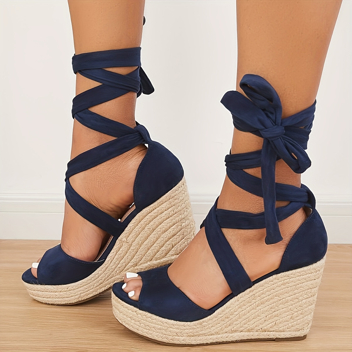 Womens Wedge Heels Sandals Platform Summer Holiday Beach Peep Toe Casual  Shoes