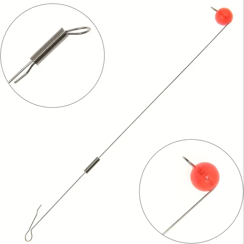 Stainless Steel Fishing Wire Red Beads Ice Fishing Red - Temu
