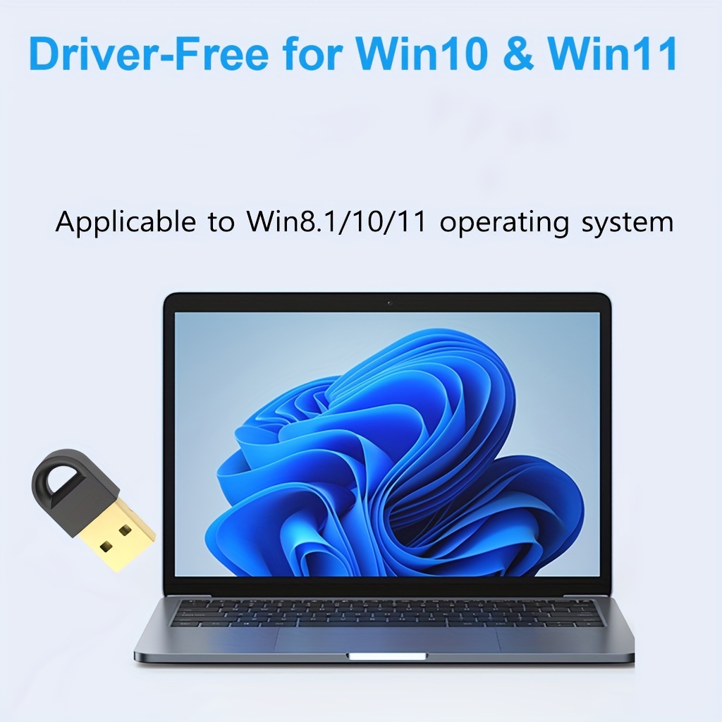 2023 New Upgrade Bluetooth Adapter for PC, Bluetooth 5.3 USB Dongle  Receiver PC Driver Free Plug and Play, Compatible with Win 7/ Win 8.1 / Win  10 /