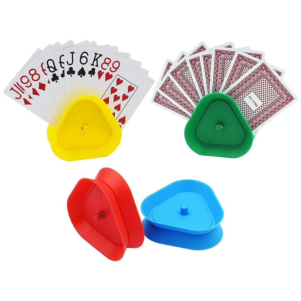 Pack De 4 Porte-cartes À Jouer, Porte-Carte Enfant, Cartes À Jouer, Porte- cartes Mains Libres, Rangement De Cartes À Jouer