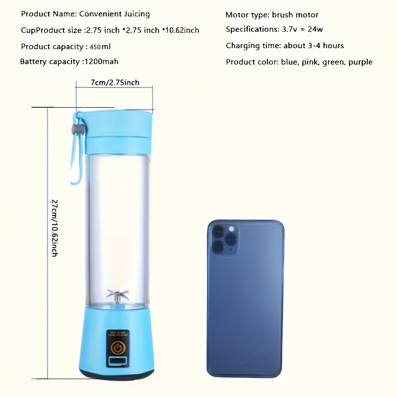 Large Capacity Cordless Portable Blender (with Safety Lock) - Temu