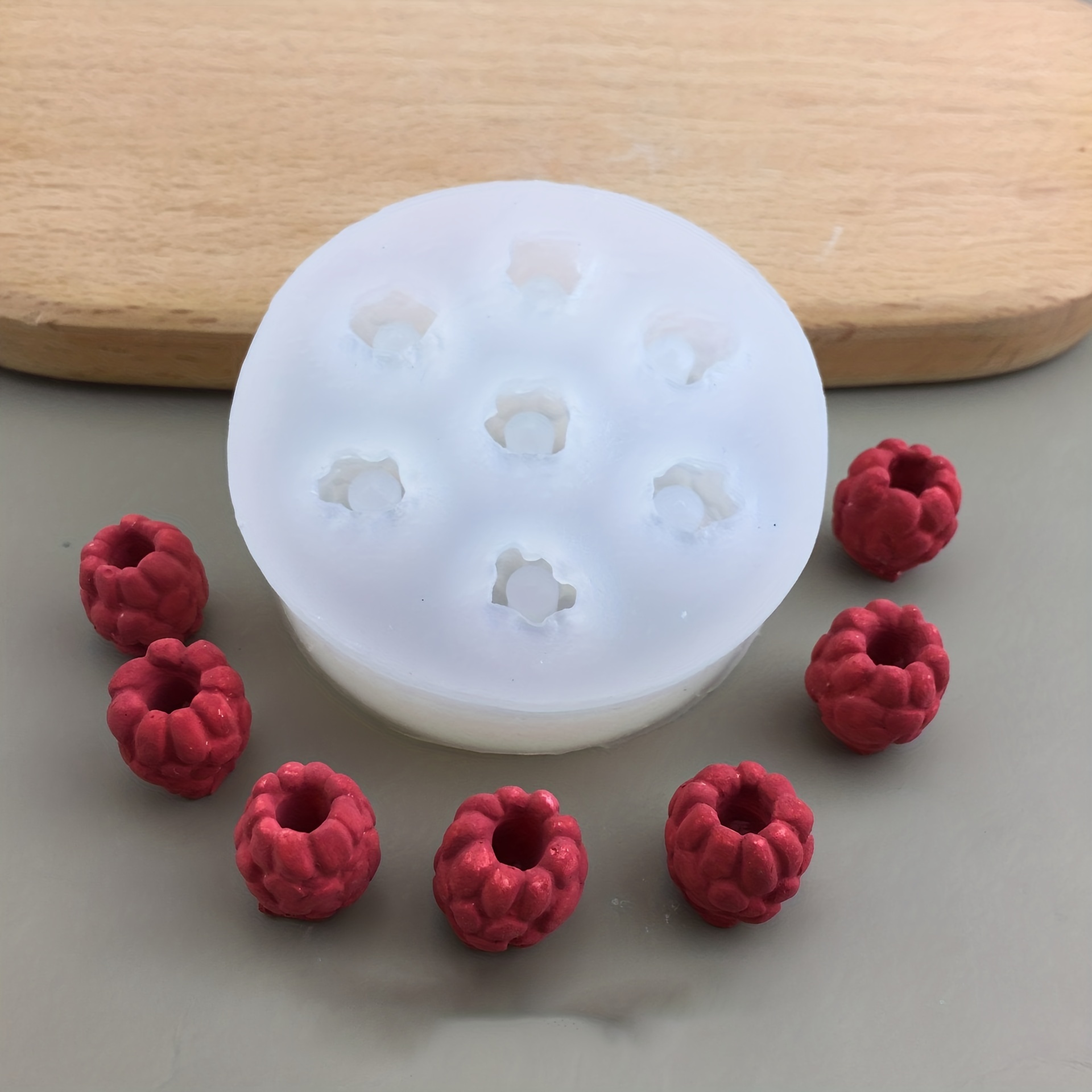 

1pc, Fondant Mold, 3d Blueberry Raspberry Silicone Mold, Candy Mold, Chocolate Mold, Baking Tools, Kitchen Gadgets, Kitchen Accessories