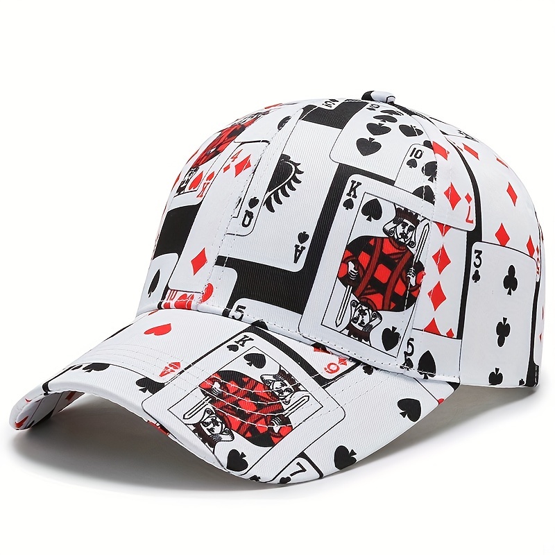 Boy's Playing Card Baseball Hat Cap Cool Hip Hop Trucker Hat Adjustable  Baseball Caps For Men