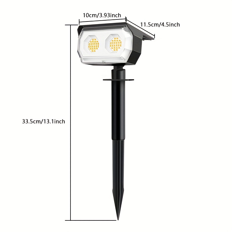 1 2 4 6 packs solar spot lights outdoor ip65 waterproof 48 led solar landscaping spotlights 3 lighting modes dusk to dawn solar powered security flood light for easter christmas patio pathway driveway pool yard warm white