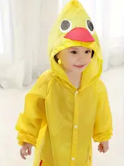 cute cartoon animal raincoat for kids waterproof and stylish ideal for height 90 130 cm details 20