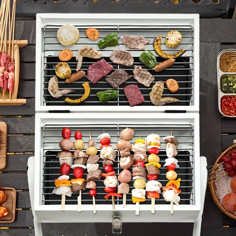 1pc, Outdoor Barbecue Grill Stove, Household Roasted Skewers, Meat,  Commercial Smokeless Charcoal Grill, Roasted Indoor Charcoal Grill, BBQ  Tools, BBQ