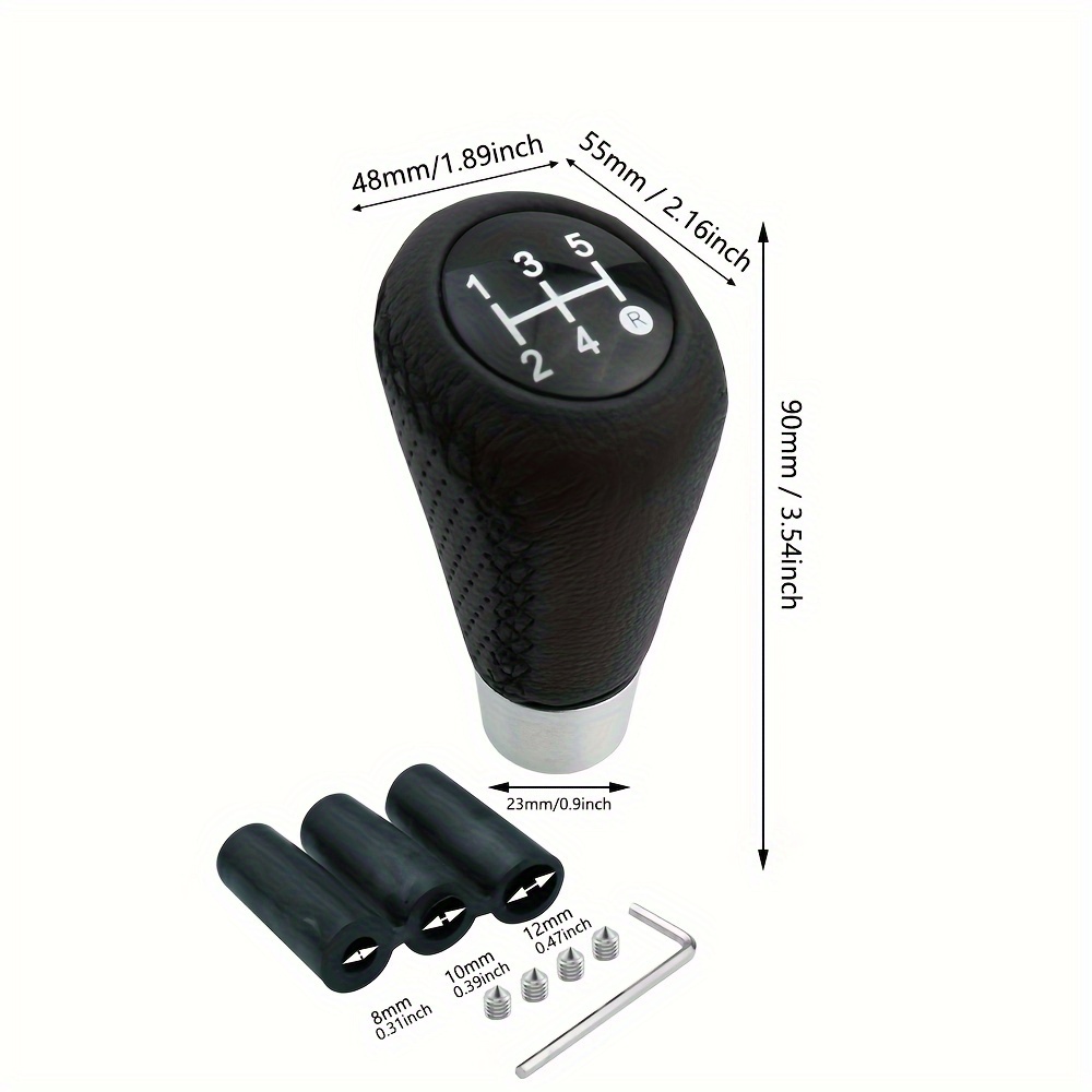 Upgrade Ride A 5 speed Leather Shift Knob Fits Manual Cars - Temu