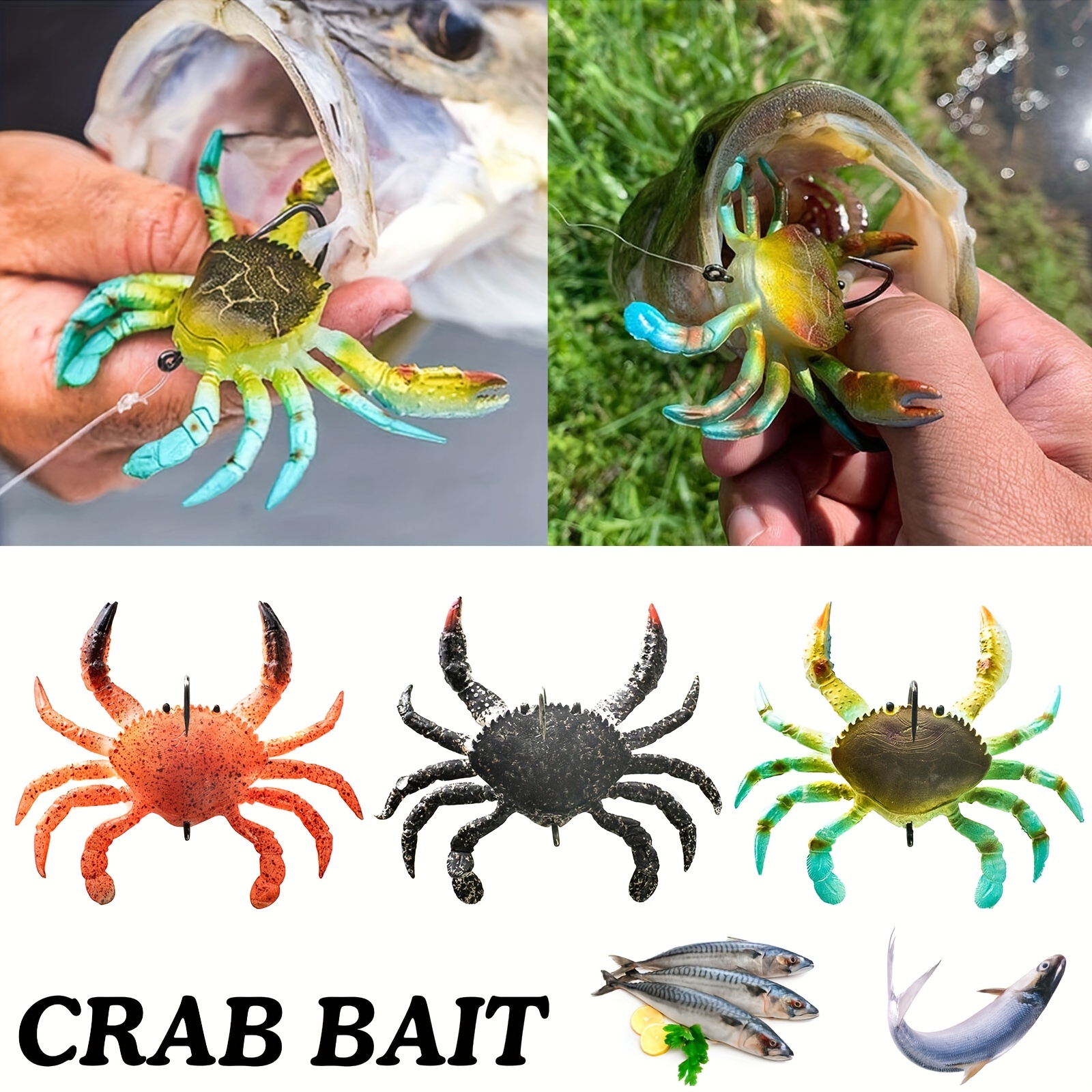 Bionic Crab Lure: Catch More Fish With This Simulated Bait - Temu