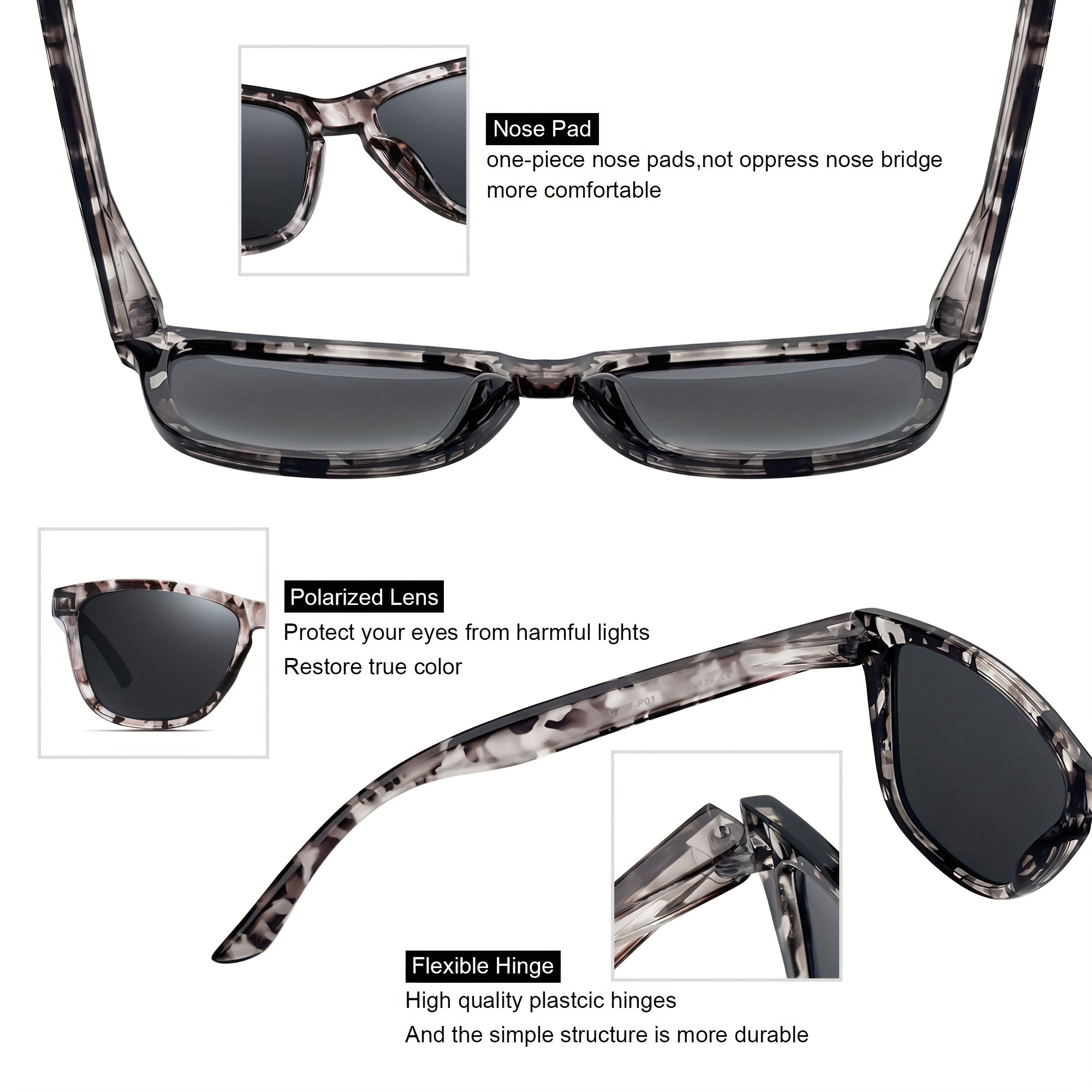 1 2pairs Cool Premium Camouflage Style Polarized Square Sunglasses With  Case Cloth For Men Women Outdoor Sports Party Vacation Travel Driving  Fishing Decors Photo Props - Jewelry & Accessories - Temu