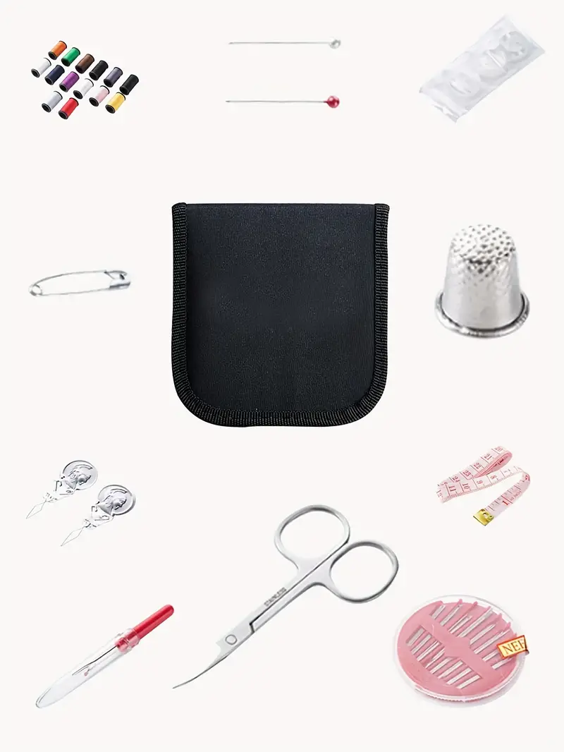 Kit de couture de voyage pour adultes, Mini accessoires portables avec sac  de rangement, Kit de couture pour débutants, voyageurs et urgences