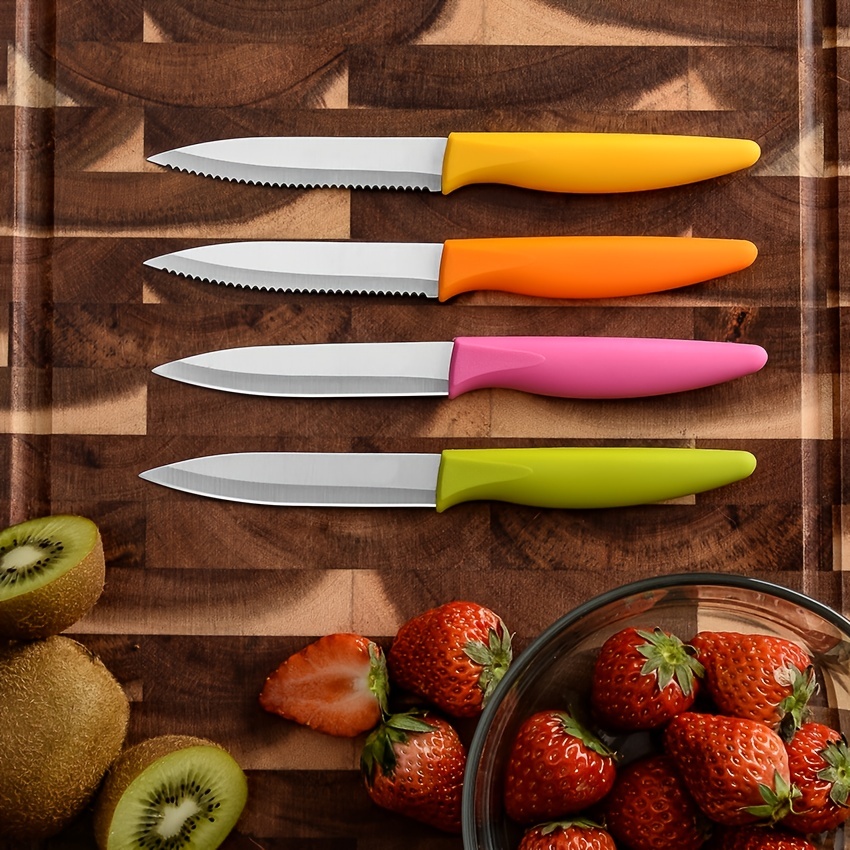 Serrated Utility Knife - MATTSTONE HILL 4.7 Kitchen Knife, German  Stainless Steel Vegetable Knife, Paring Knife, Triple Rivet Handle