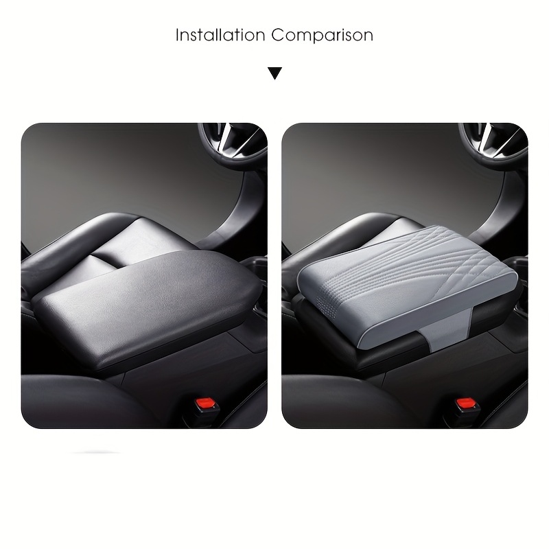 Car Leather Heightening Armrest Pad Universal Fit Armrest - Temu