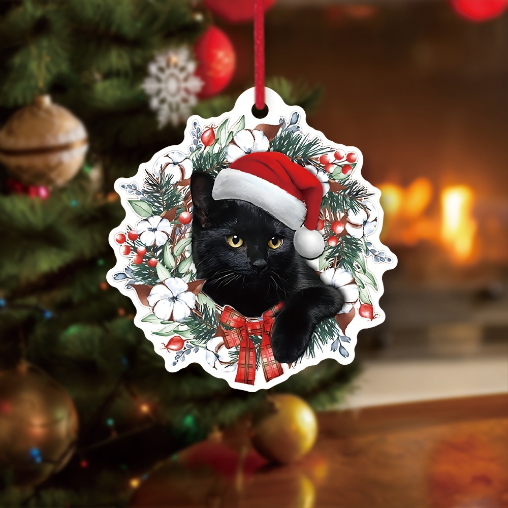 クリスマス オーナメント装飾 ネコ - 置物
