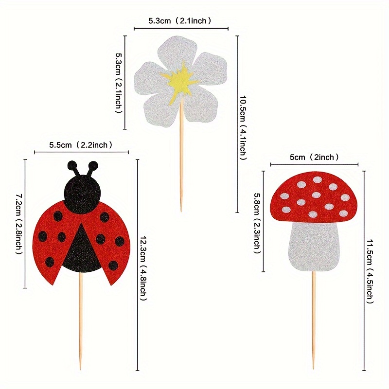 1pc/1set Ladybug Feliz Cumpleaños Cake Topper Ladybug Daisy - Temu
