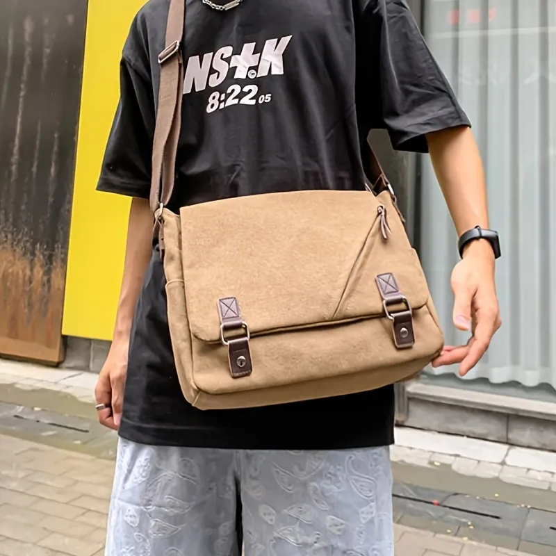 Kids Canvas Small Bag Japanese Messenger Bag Cute All-match Student Art  Single Shoulder Bag Canvas Crossbody Shoulder Bag Messenger Bag School