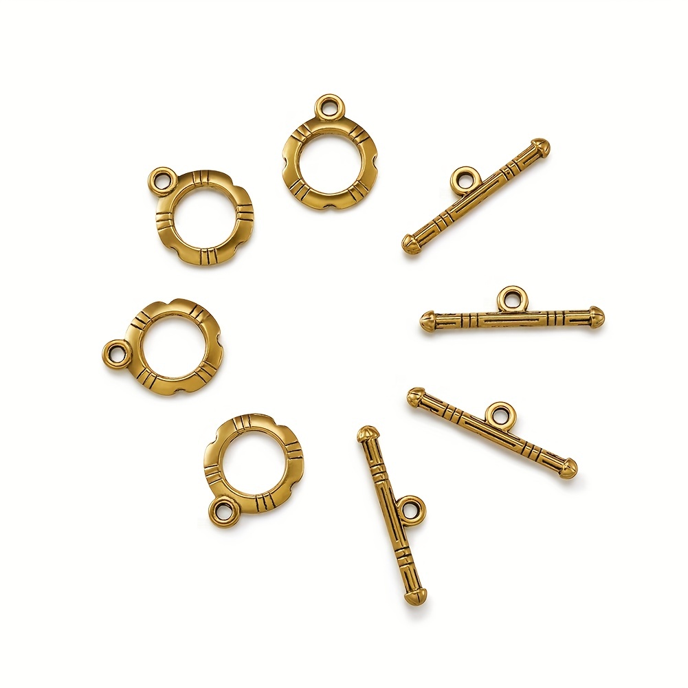 Alloy Toggle Clasps Toggle Jewelry Clasp Alloy Round Closure - Temu