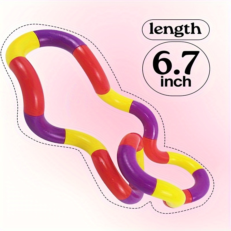 6pcs Multicolor Squeeze Twist Chain Decompression Toys