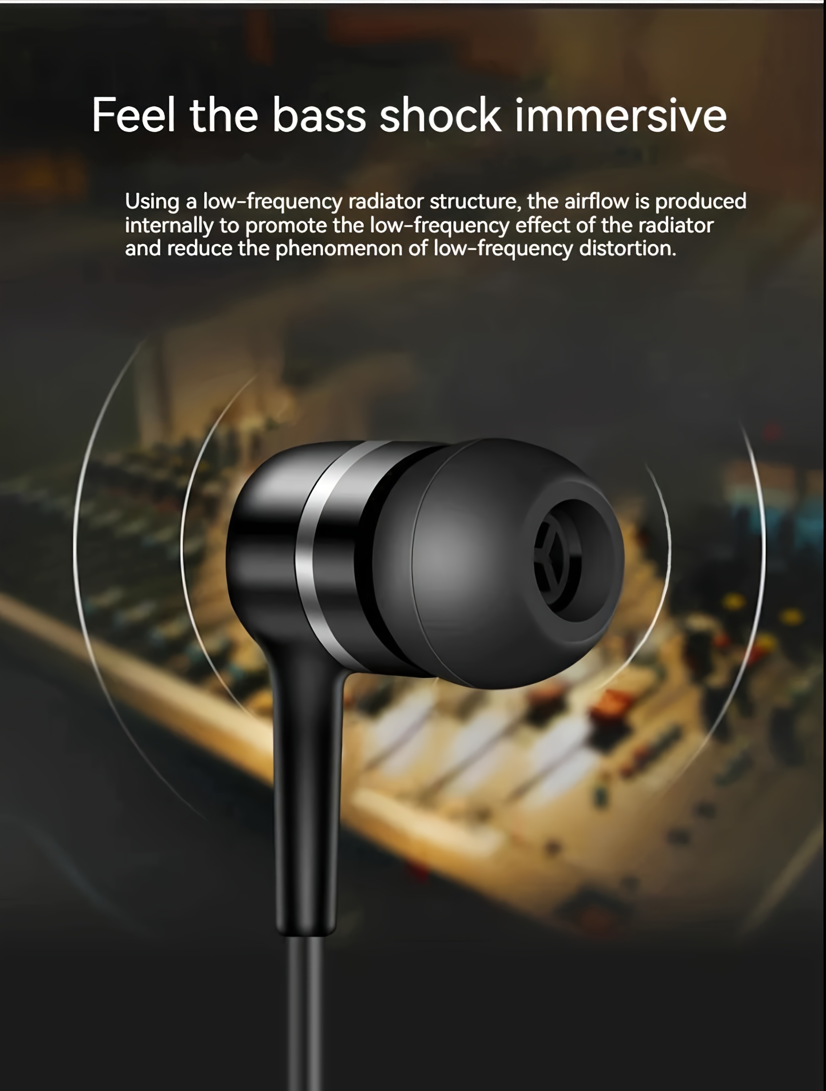 High-Quality Semi In-Ear Wired Headphones with Microphone - Perfect for Mobile Phones, Computers, Games, Karaoke & More!