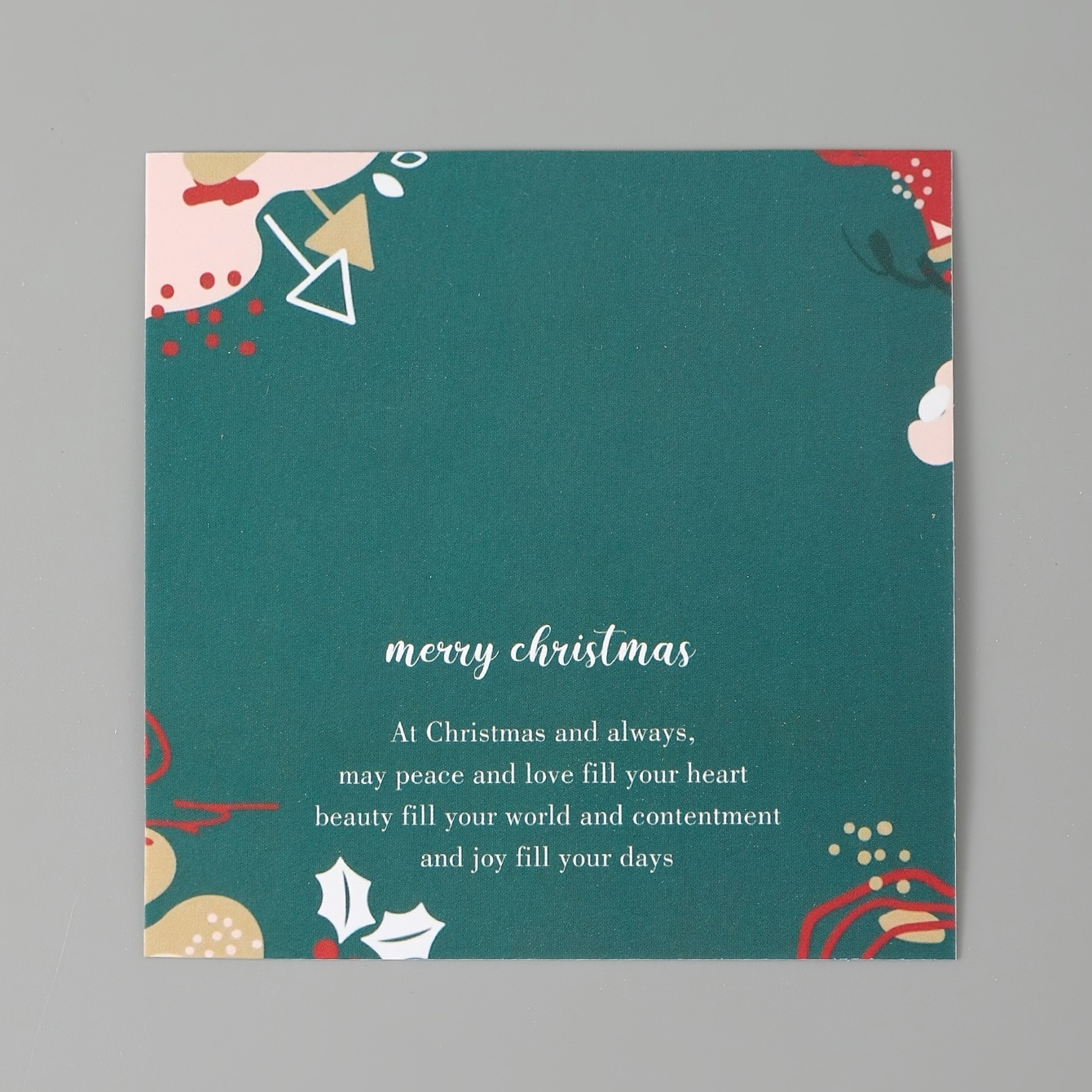 100pcs/set Green Christmas Gift Cards Christmas Gifts Greeting Cards