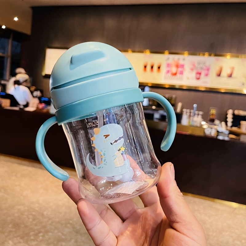 Cute Cartoon Water Cup With Double Handles, Portable Leakproof Straw Water  Bottle, Suitable For Outdoor Sports, Fitness - Temu