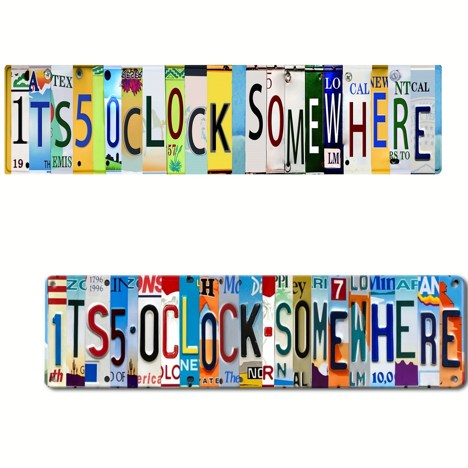 Bar Signs For Home Bar Decor Its 5 O'clock Somewhere Sign Funny Metal ...