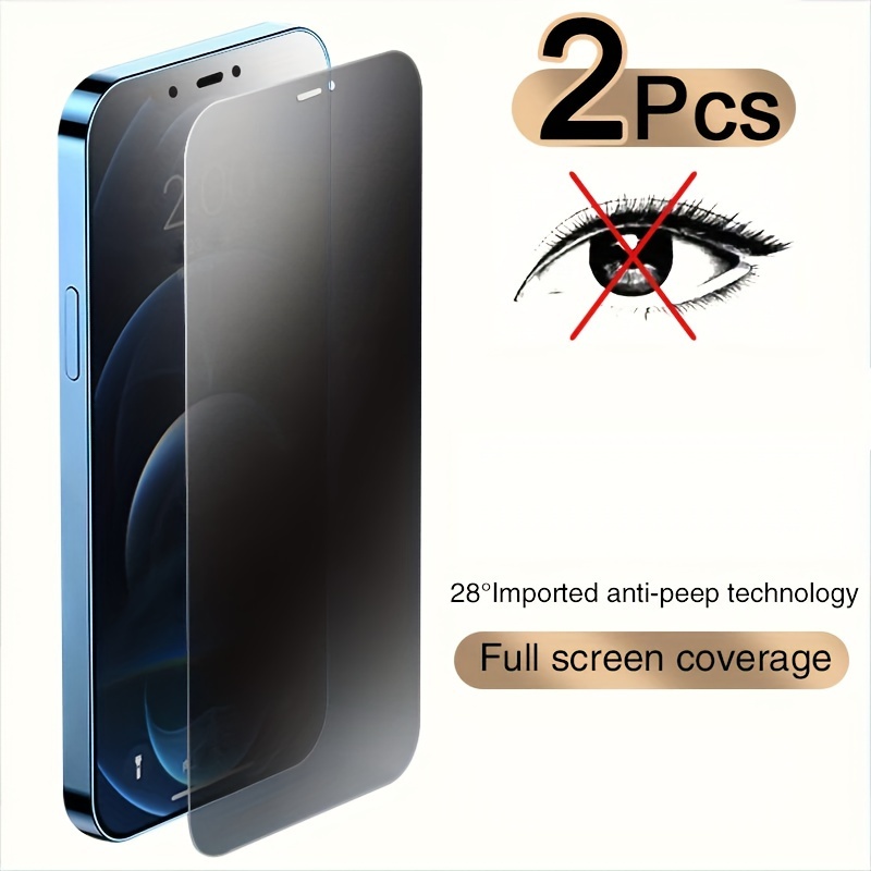 Fotbor Protector de pantalla para iPhone XR/iPhone 11, película de vidrio  templado de privacidad, [paquete de 2] protector de pantalla de privacidad