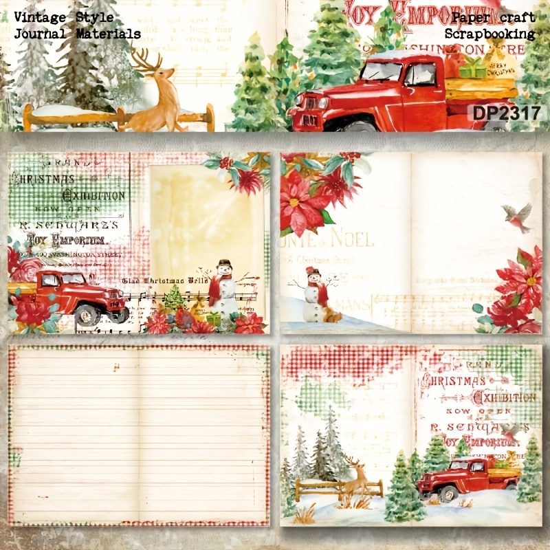 Diy Handmade Vintage Christmas Sorting Paper Materials Paper