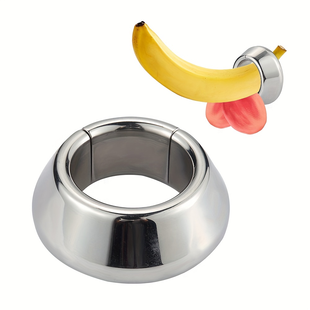 1pc Metal Penis Weight Bearing Ring Stainless Steel Magnet Penis And Scrotum Exercise Male Sex Toys - Health and Household