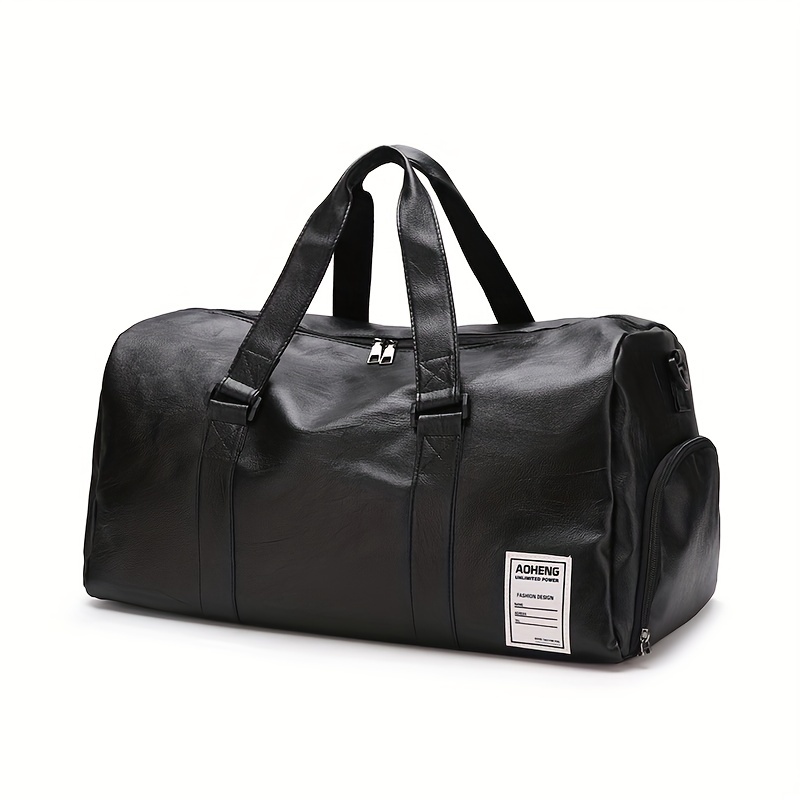 Leather Travel Bag With Shoe Compartment Free Shipping for New Users