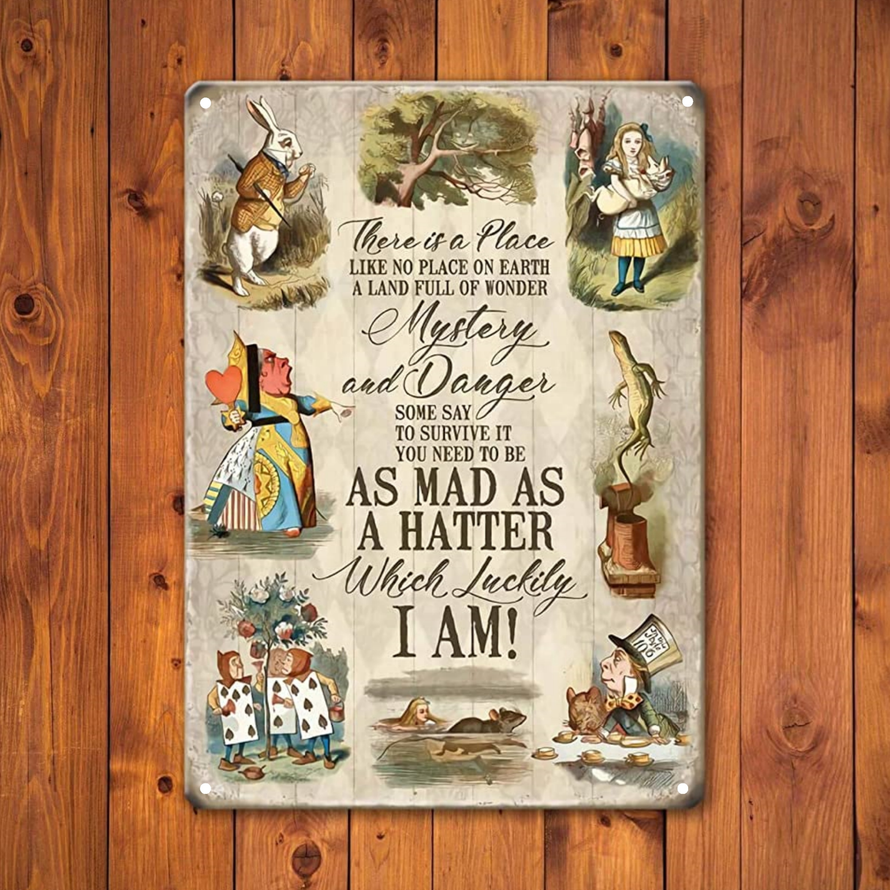 Vintage Alice In Wonderland Quote Metal Sign Perfect For - Temu