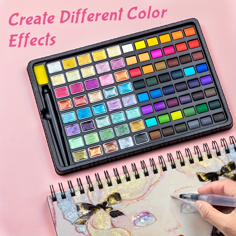 12/16/24 Colors Solid Watercolor Paint Set Perfect For Kid Beginner And  Adult Portable Water