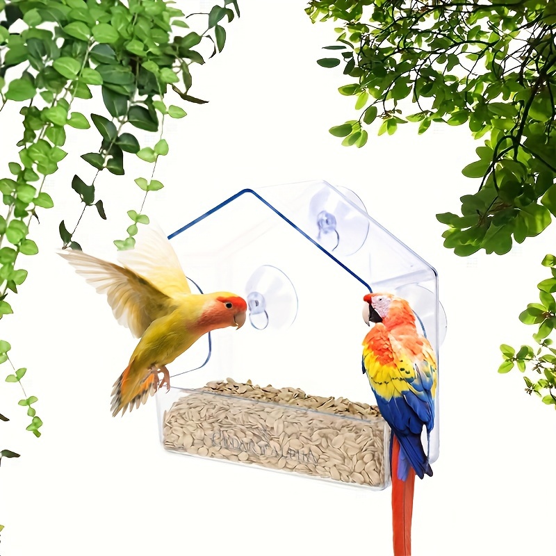 Window Bird Feeder Outside Clear Plastic Window Bird Feeder - Temu