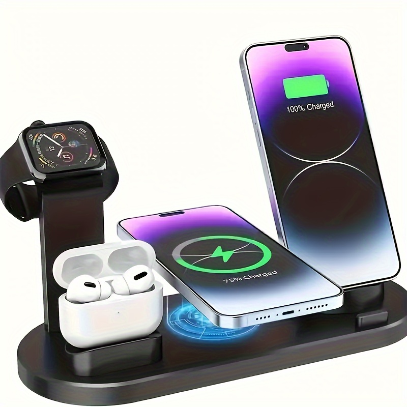 

Wireless Charging Station--compatible With For 15 14 /for Iwatch/airpods-ideal For Use