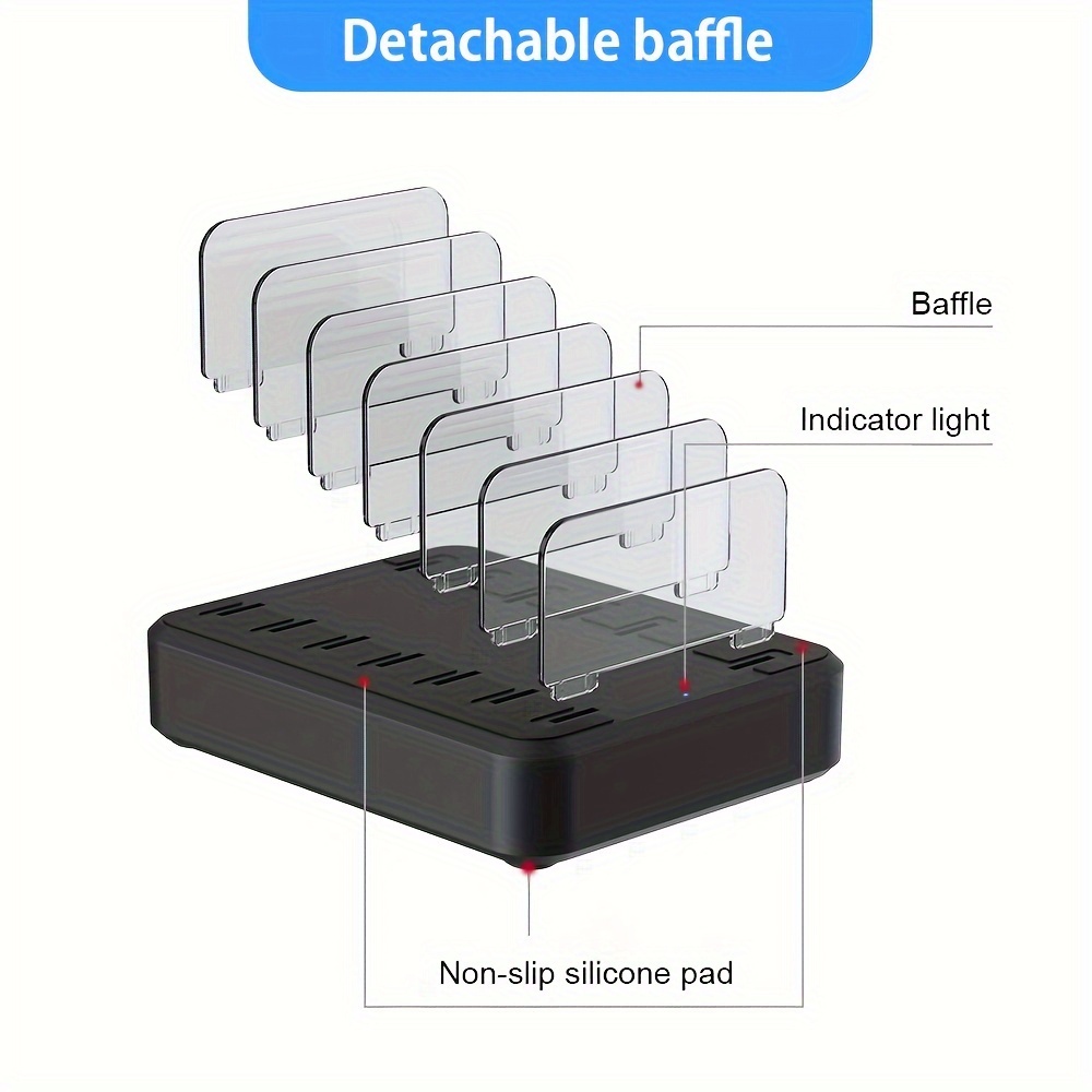 Mobile Phone Fast Charging Station - 96w 6-port Desktop Usb