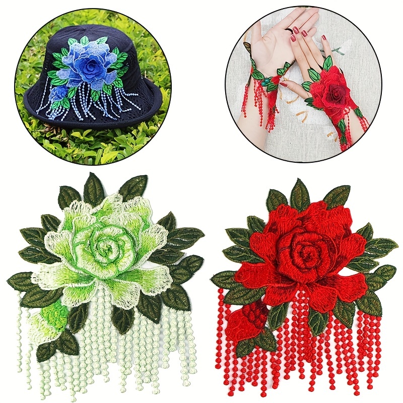 Clothing Accessories Embroidery Cloth Stickers Lace Three - Temu