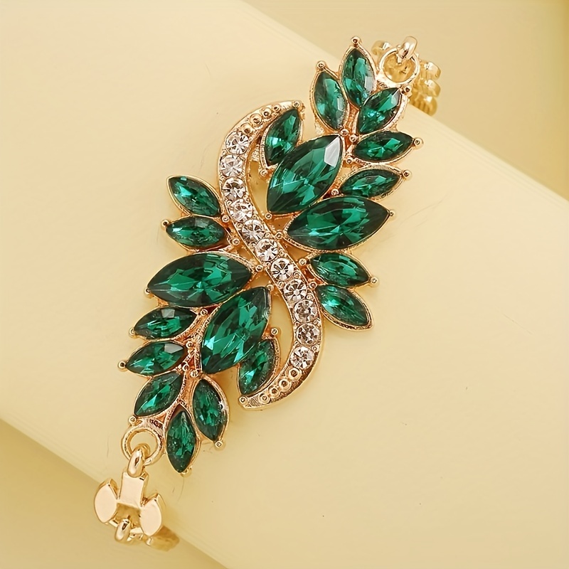 Image of Fashion Trendy Jewelry Luxurious Rhinestone Gemstone Bracelet