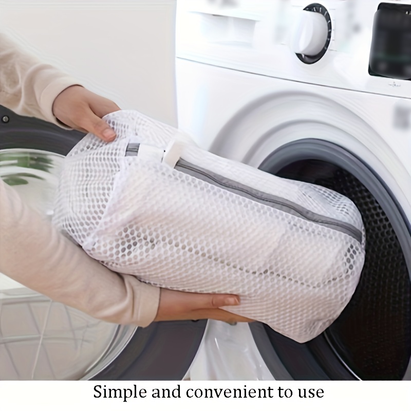 Large Capacity Drawstring Laundry Bag For Dirty Clothes Curtain Sheet  Lingerie bra Thicken Mesh Bags For Washing Machine
