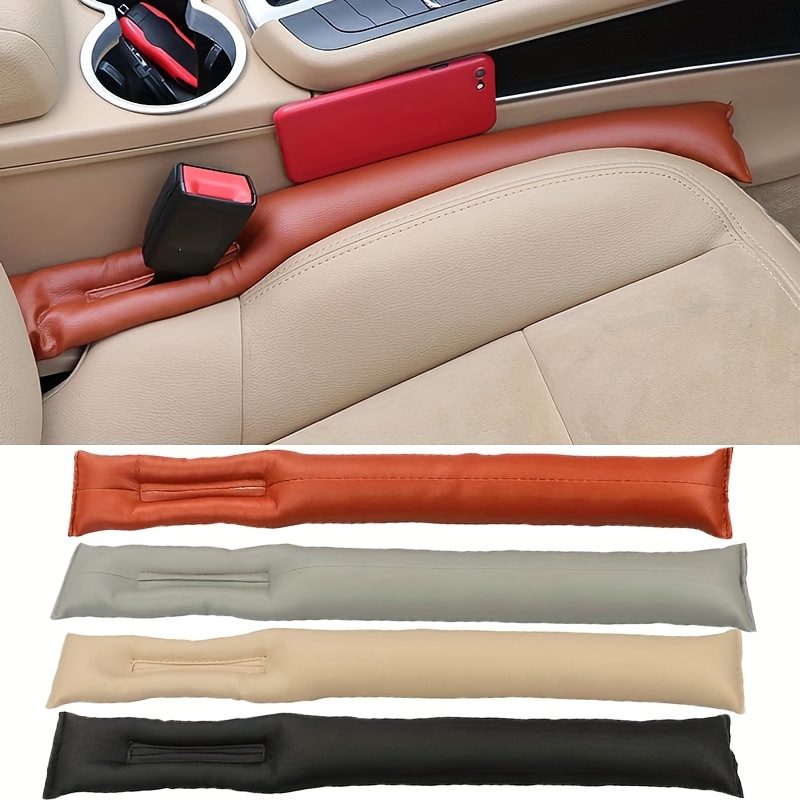 Leather Car Seat Gap Filler Pockets Multifuntion Auto Seats Leak Stop Pad  Soft Padding Phone Cards Holder Storage Organizers