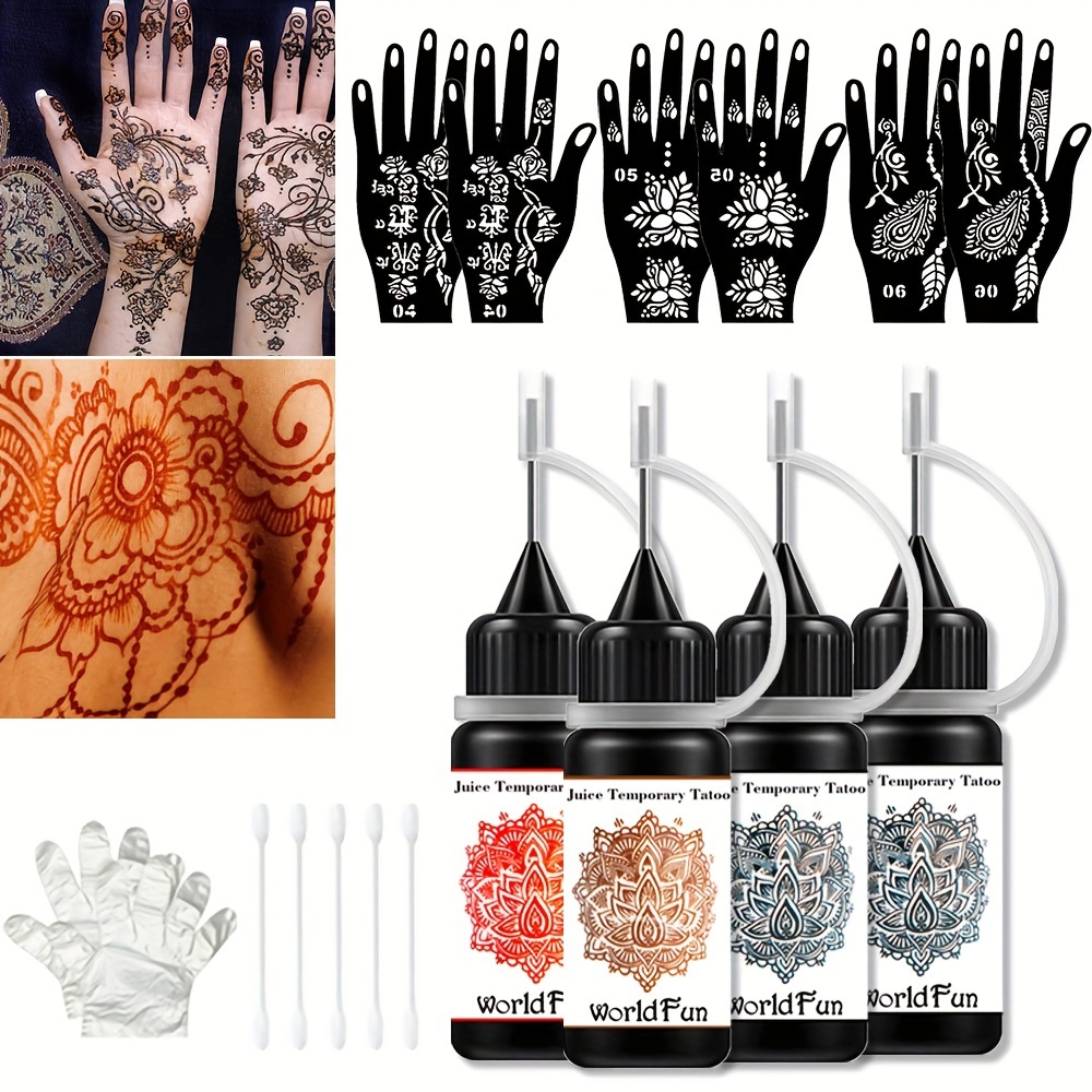 302 PCS Original and Exclusive Semi-Permanent Tattoo Stencils in a Premium  Book. Including Letters and Numbers. Jagua/Henna/Glitter Girls&Boys Tattoo  Stencil Temporary Tattoos for Women Body Art