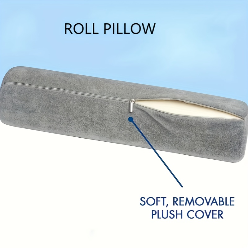 Roll Neck Memory Foam Pillow Bolster For Sleeping Round Neck - Temu