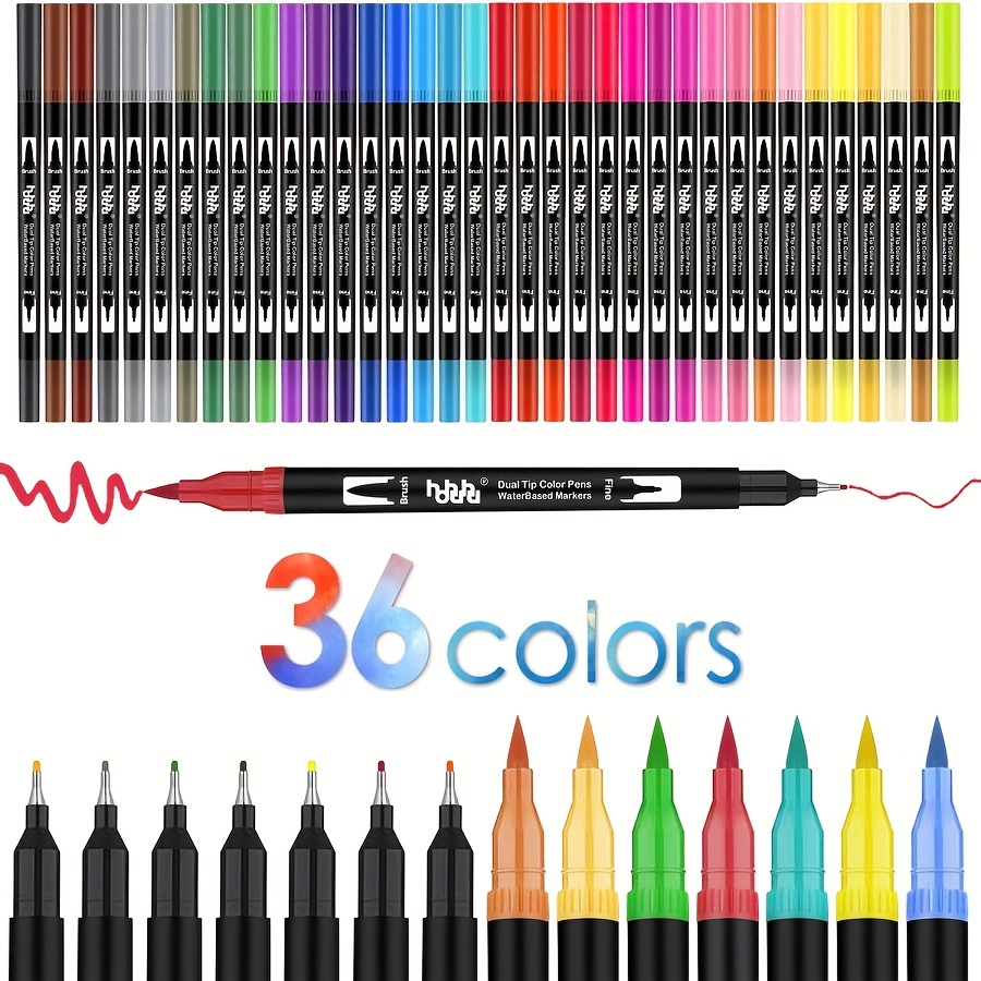 Mancola Dual Brush Pens Art Markers, 100 Colors Fine Point Markers