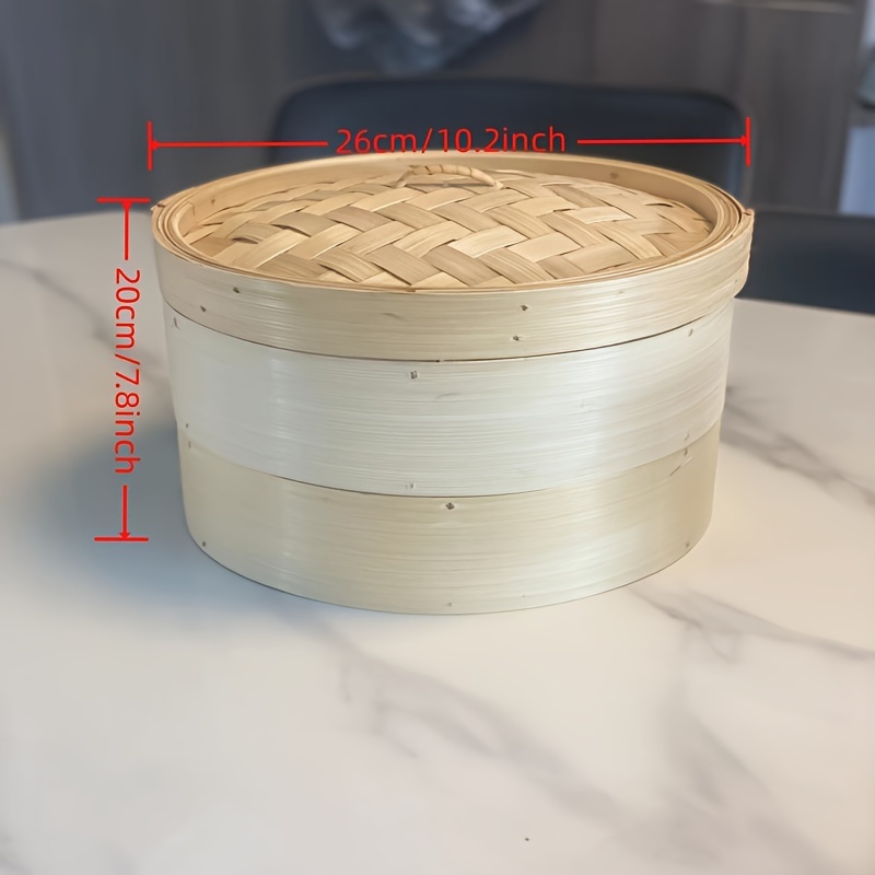 Bamboo Steamer Basket With Lid Handmade Chinese Food - Temu