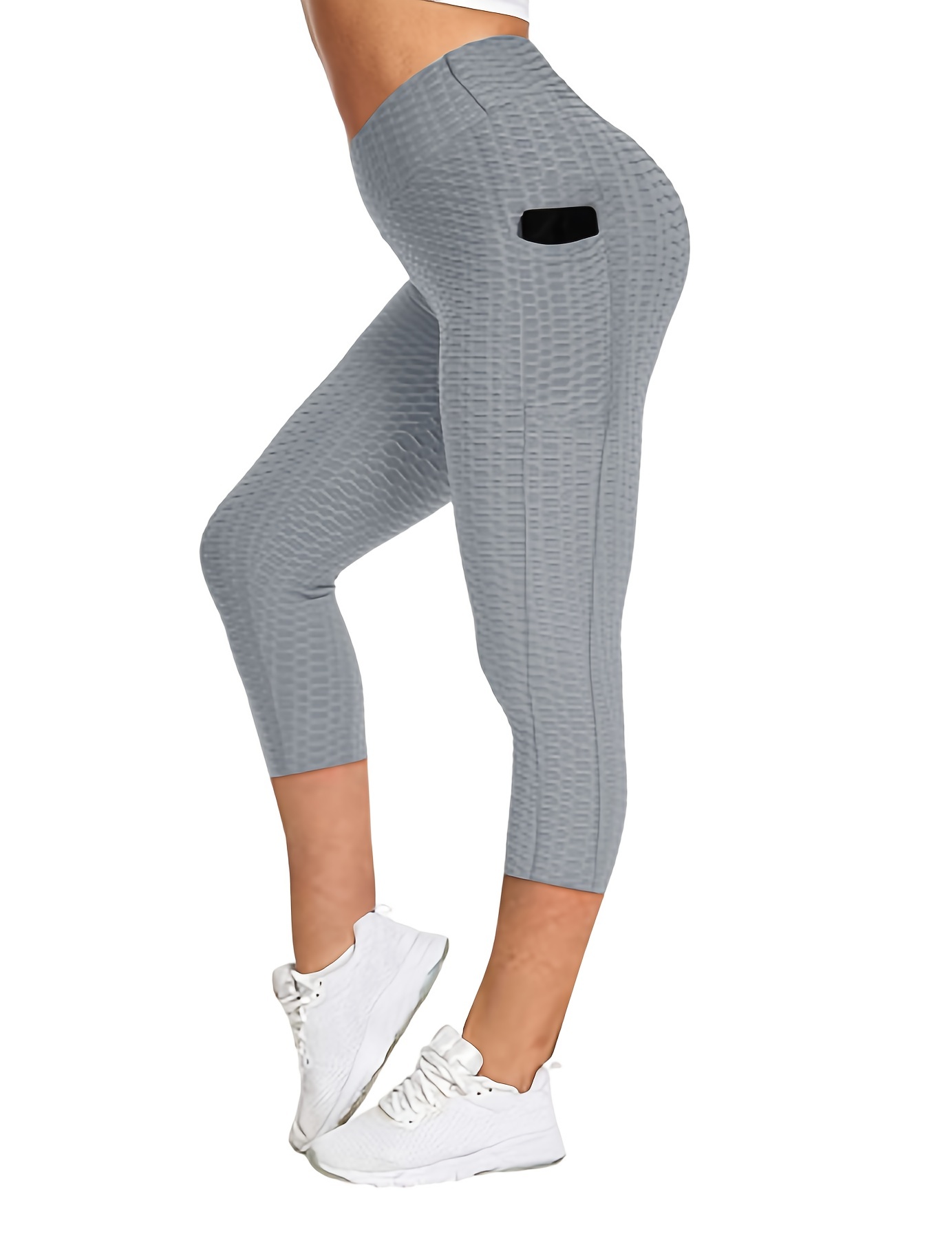 Scrunch Butt Cropped Leggings Leggings Entrenamiento - Temu Mexico