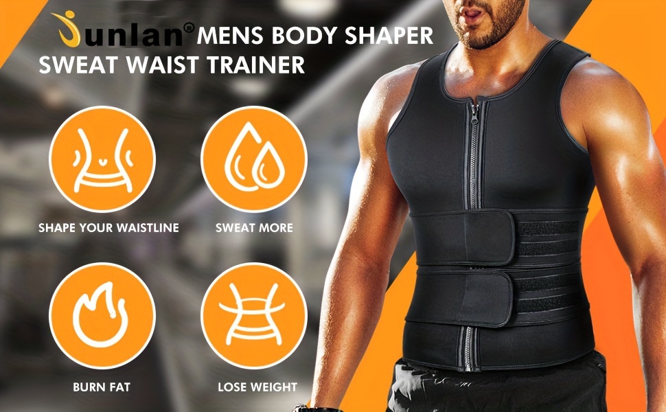 Men Sauna Vest Waist Trainer Double Hook Loop - Temu