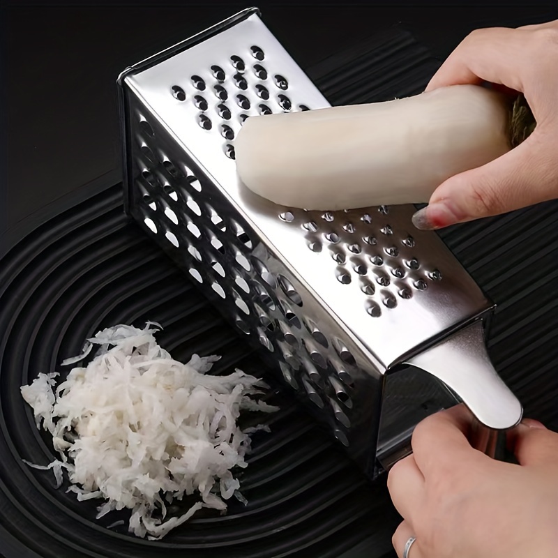1pc Mini Cheese Grater With Four Sides, Stainless Steel Slicer For