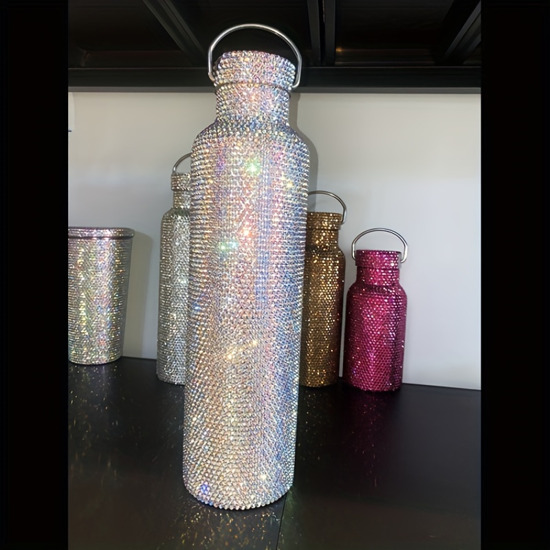 Bling Thermal Bottle Double Stainless Steel Water Cup - Temu