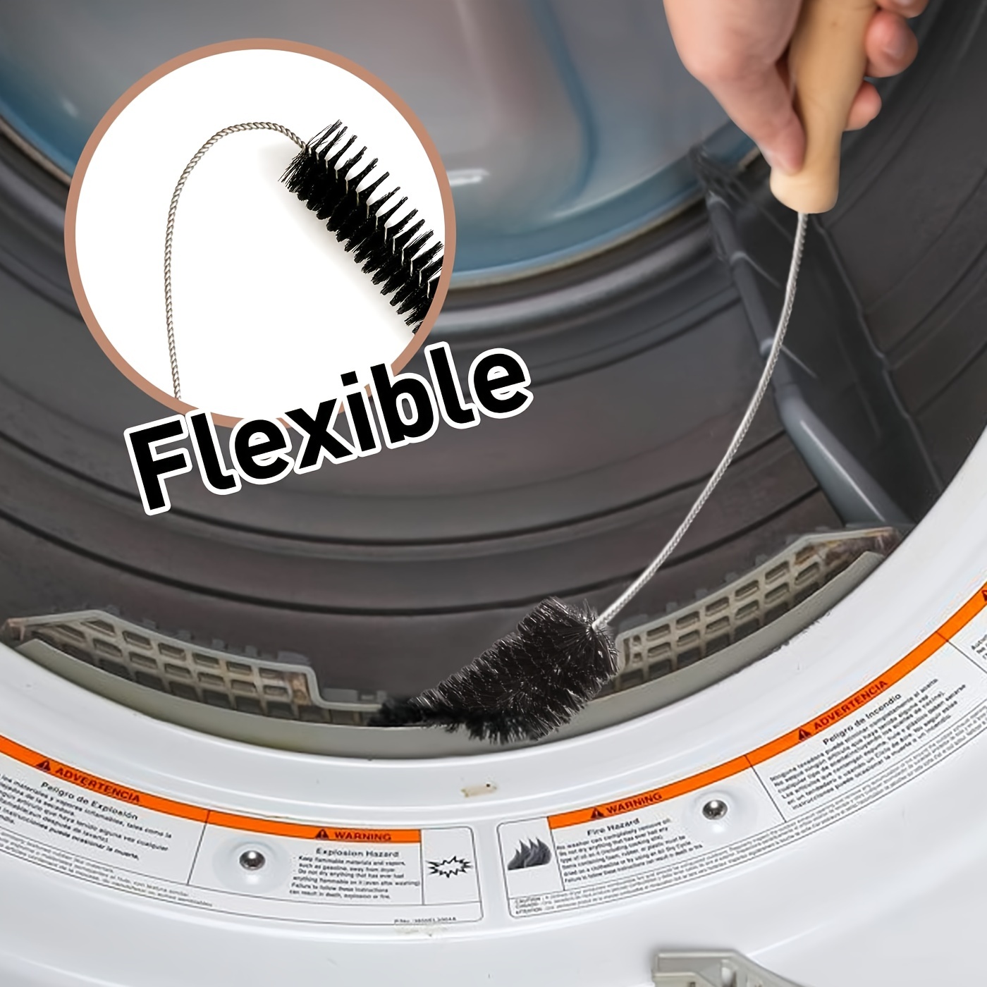 Dryer Vent Cleaner Kit Dryer Lint Brush Vent Trap Cleaner Long Flexible 2  Pack