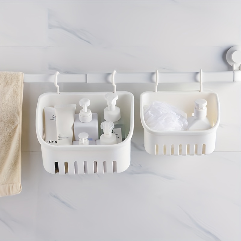 Plastic Hanging Shower Basket With Hook Shampoo Shower Gel - Temu
